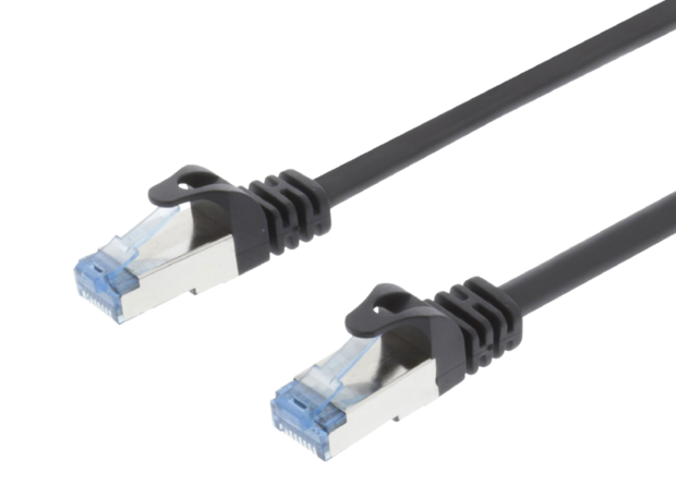 CAT6a S/FTP Netwerkkabel RJ45 (8/8) 2.00 m Zwart