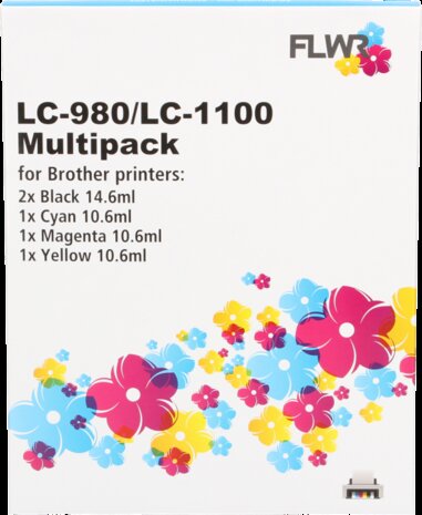 LC980 / LC1100XL multipack(5st) voor Brother