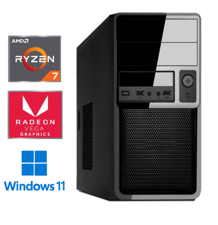 Tronic.nl mATX PC - AMD&reg; Ryzen&trade; 7-5700G - 16GB RAM - 512GB nVME SSD - AMD VEGA Graphics - 600W - Windows 11 Pro