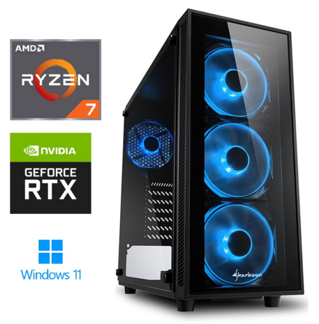 Tronic.nl GAME PC - AMD&reg; Ryzen&trade; 7-5700 8-core - 16GB RAM - 512GB nVME SSD - NVIDIA&reg; GeForce RTX&trade; 3050 - 600W - Windows 11 Pro