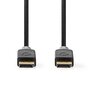 DisplayPort Male -&gt; Male | 8K@60Hz | Verguld | 2.00 m | Rond | PVC | Antraciet | Doos